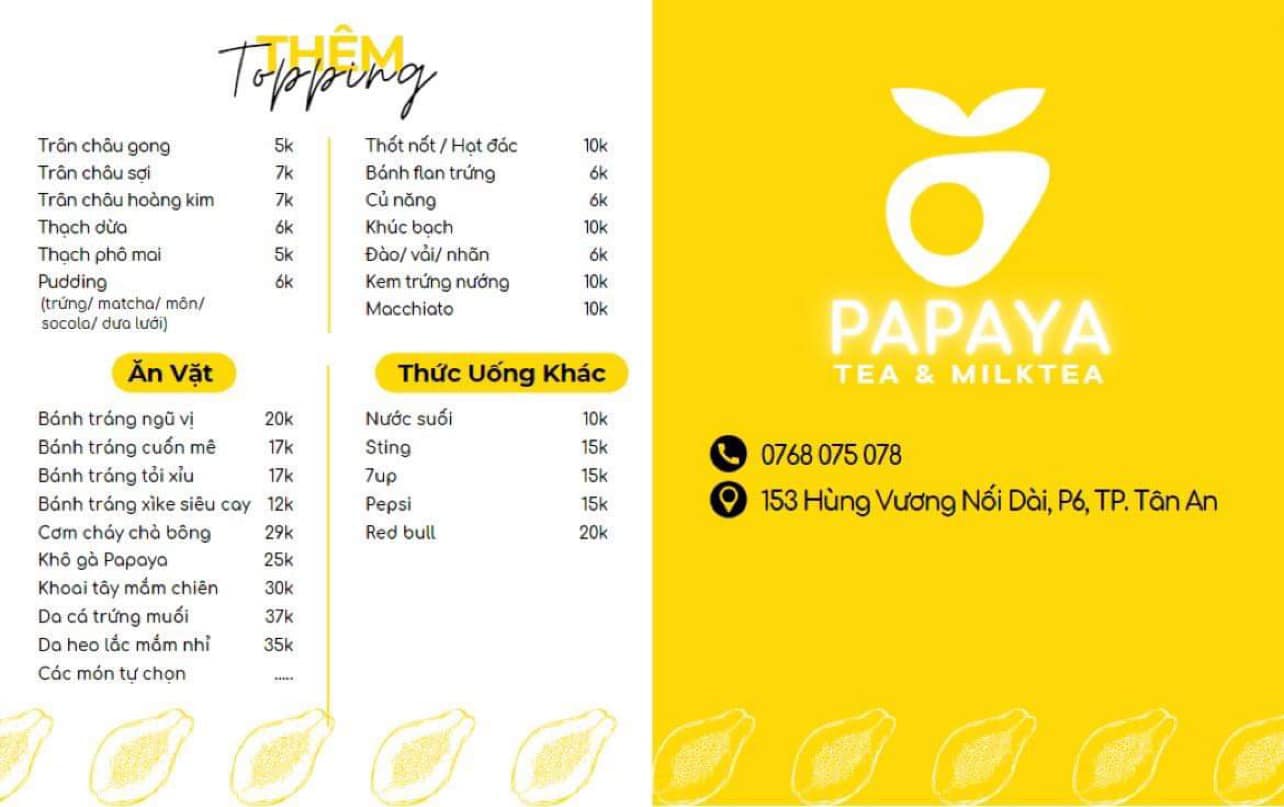 Papaya Tea & Milk Tea - Hùng Vương