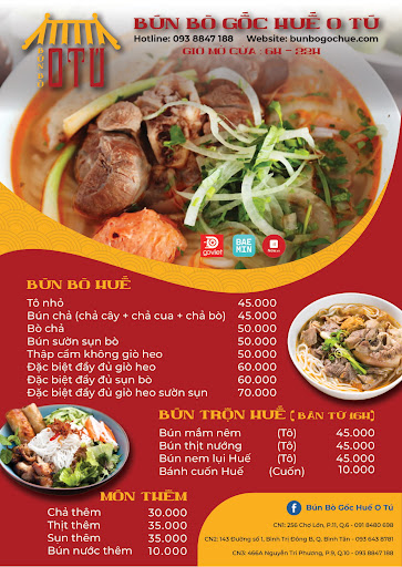 QUÁN BÚN BÒ O TÚ QUẬN 6 NẰM GẦN CHỢ LỚN THUẬN TIỆN DI CHUYỂN