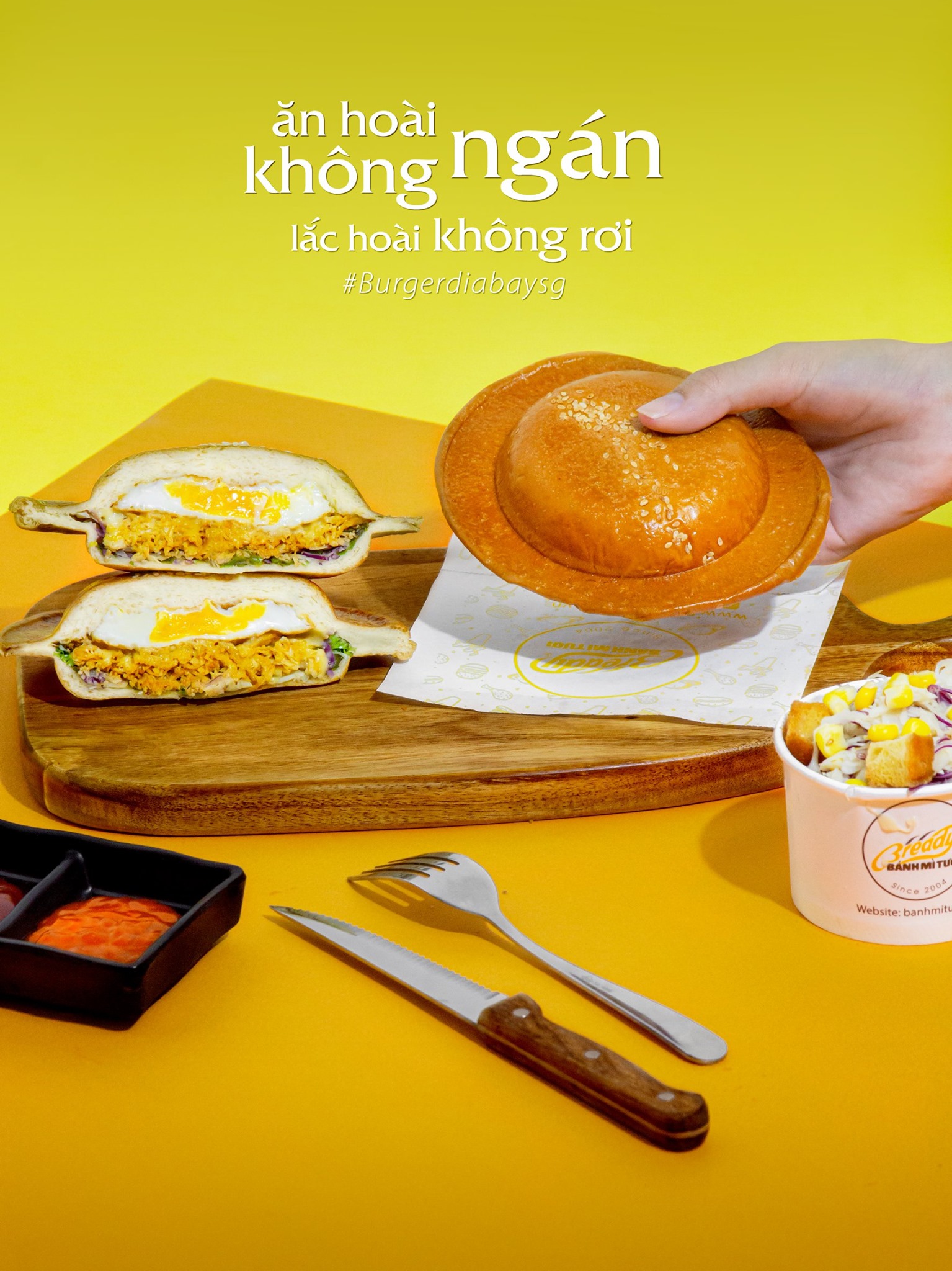Bready Bánh Mì Tươi - Burger Đĩa Bay - Trần Quốc Toản