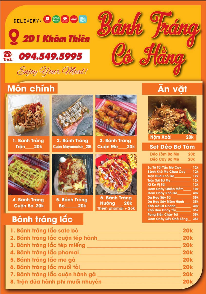 QUÁN ĂN NHỎ VEN ĐƯỜNG KHÂM THIÊN CHUYÊN PHỤC VỤ MÓN BÁNH TRÁNG TRỘN TỐI GIẢN