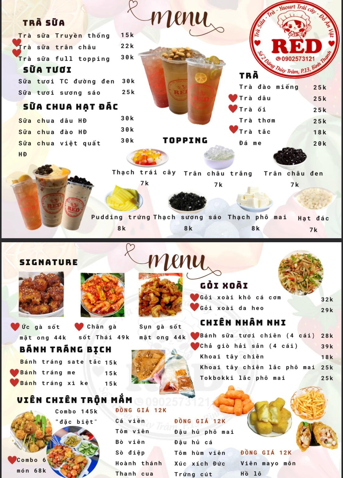 Trà Sữa, Ăn Vặt Red Food - Đặng Thuỳ Trâm