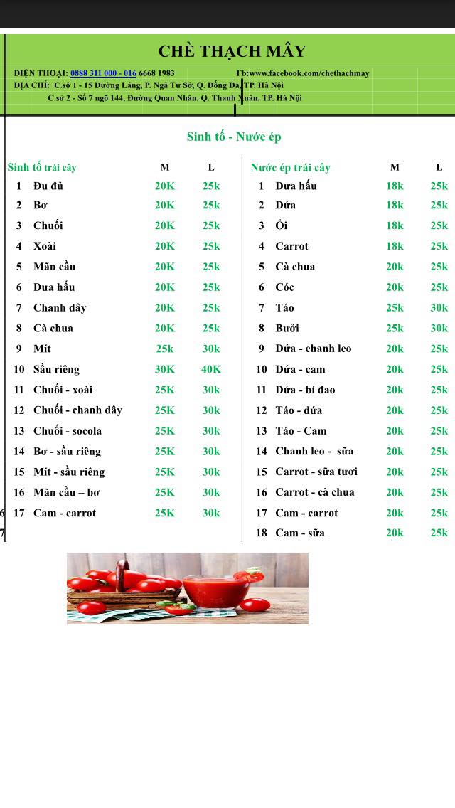 Tiệm Chè Thạch Mây - Phan Đình Phùng