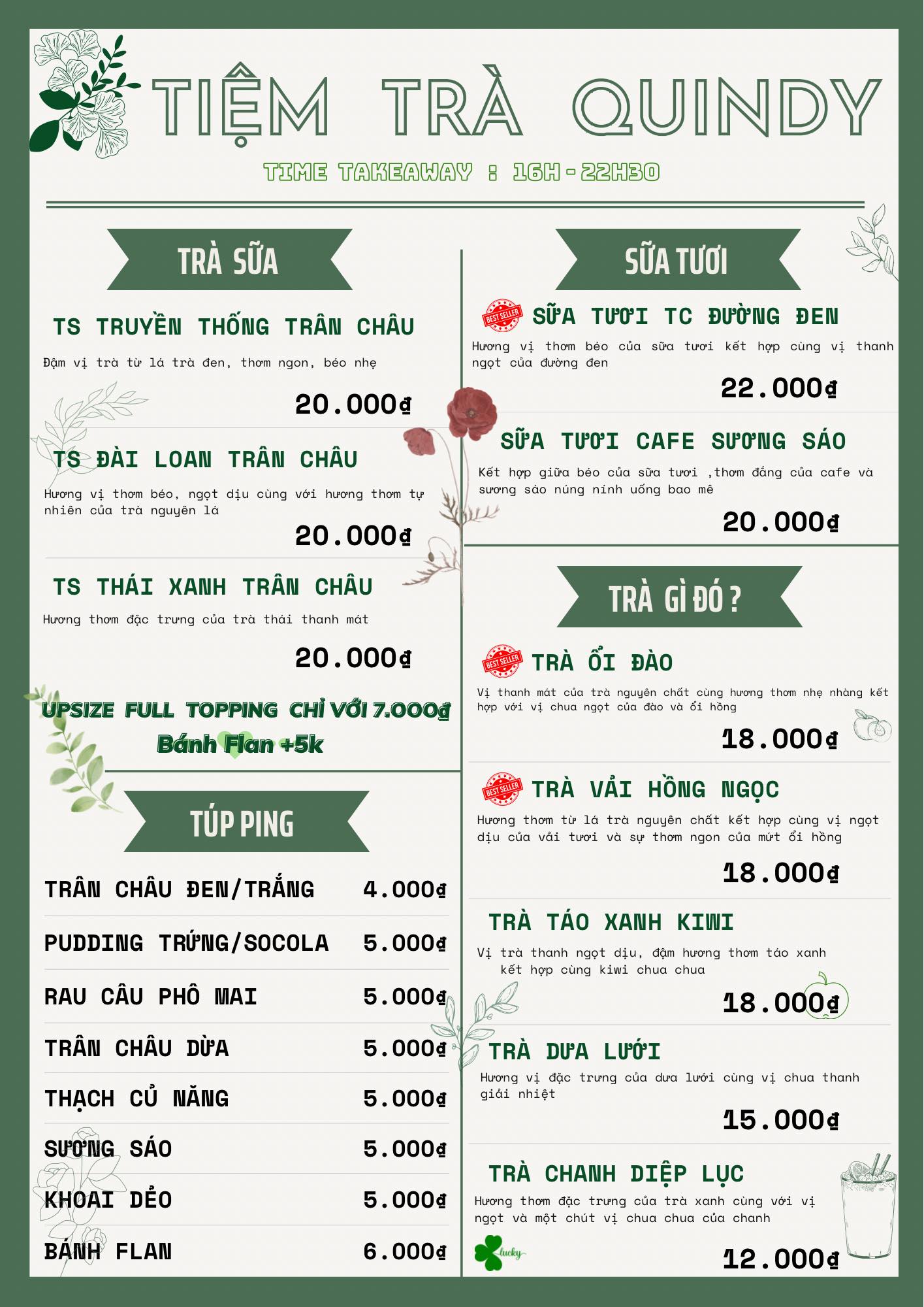 Tiệm Trà Quindy - Lê Đức Thọ