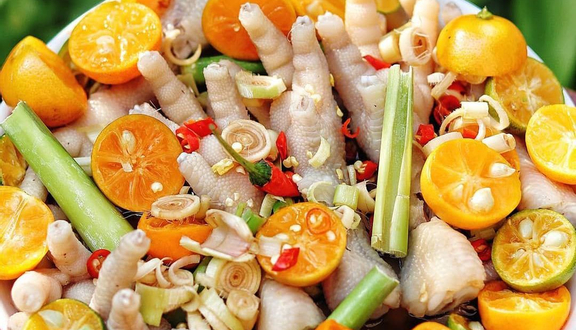 Ăn Vặt Beo Nhí - Bánh Tráng Tỏi Ớt & Chân Gà Sốt Thái - Vườn