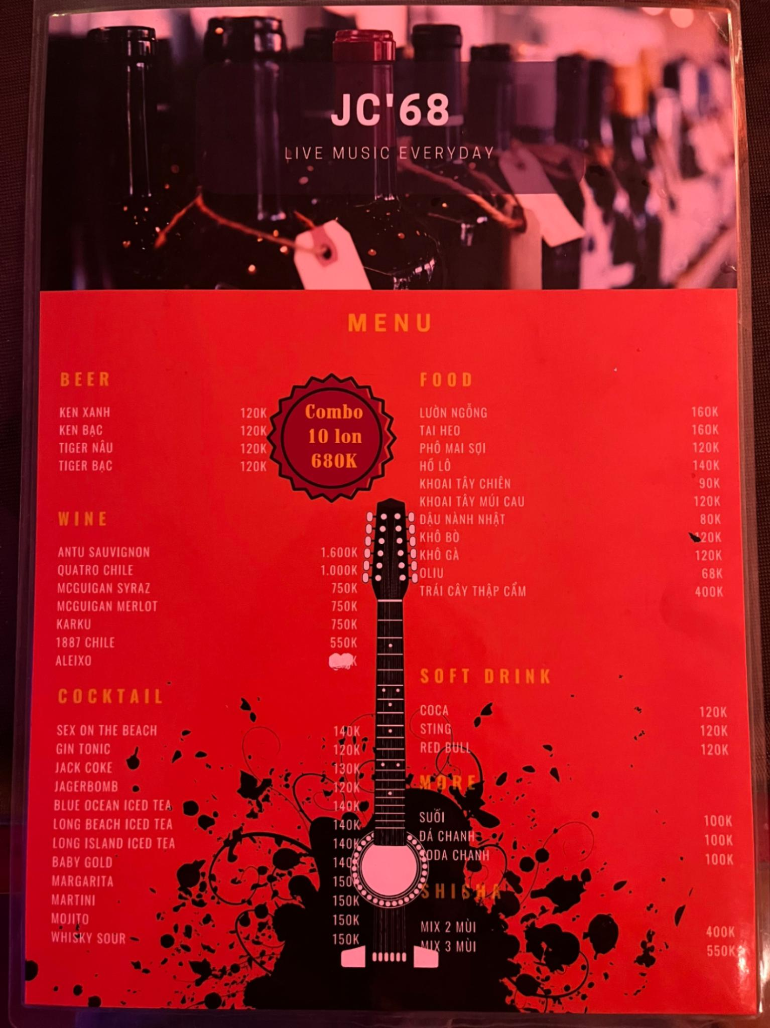 Jc’68 Live Music - Ăn Vặt & Bar - Lý Chính Thắng